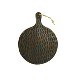 Yellow Marigold Cheese Board Round – Farm House, handcrafted mango-wood serve board for cheese, bread & antipasti