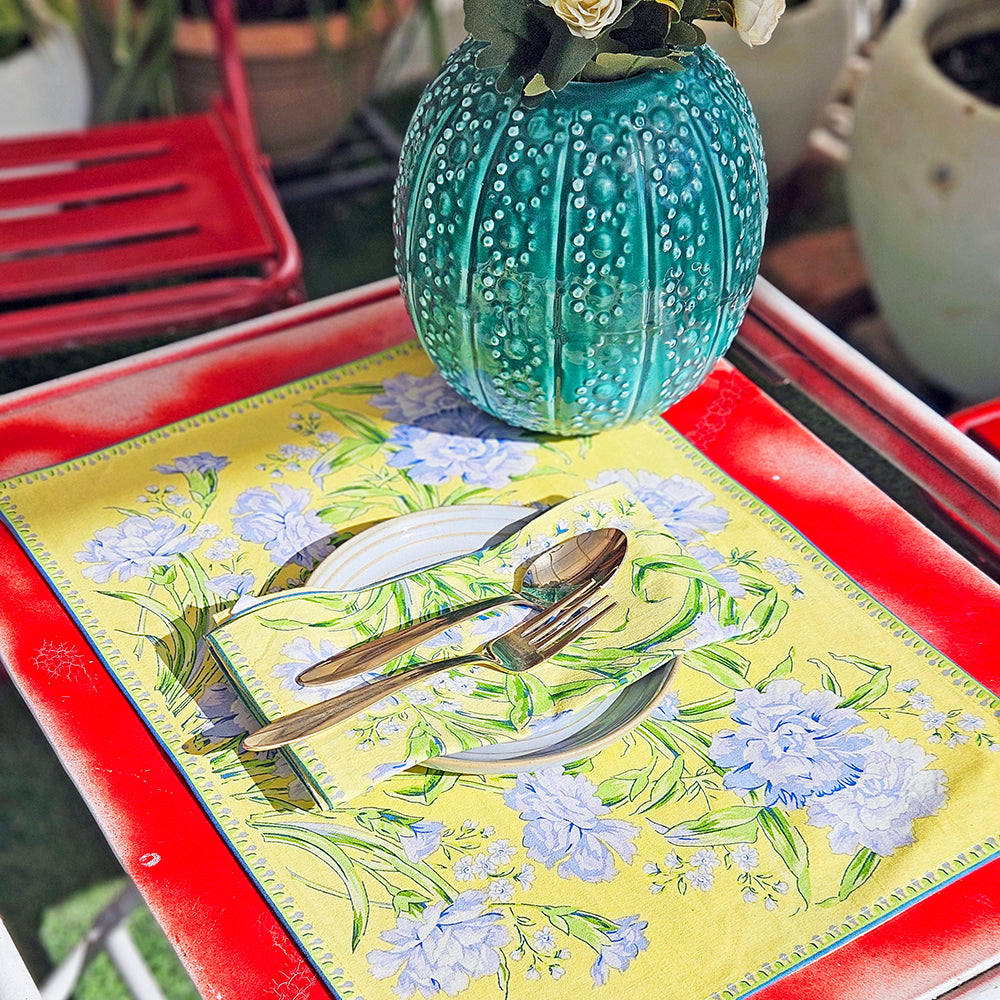 Table Placemats 14X19 inch (Set of 6)  - Sacha Yellow