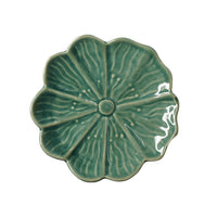 Side Plate 7″ – Green Blossom Ceramic (Set of 2) | Handcrafted Tableware