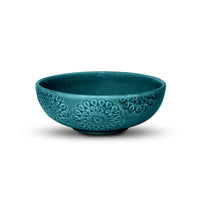 Wild Rose Serving Bowl Set of 2 | Cherry Red & Pine Green – Yellow Marigold