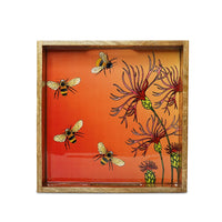 Square Tray | Bees in Paradise | Wooden Serveware