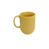 Yellow Marigold Sand Yellow 300 ml coupe-style coffee mug from the Desert Sky collection on white background, fine porcelain