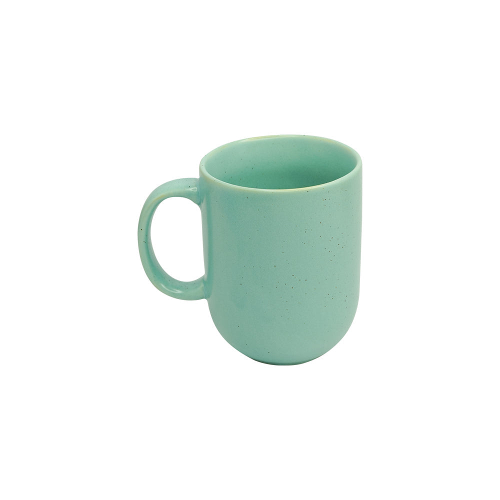 Yellow Marigold Coupe Mug Sky Blue 300 ml – Desert Sky Collection, handcrafted fine porcelain in soft sky-blue glaze.