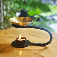 Aadya Brass Oil Diffuser - Handcrafted Aromatherapy Burner