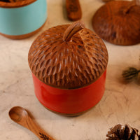 Acorn Jar handcrafted in Solid Wood