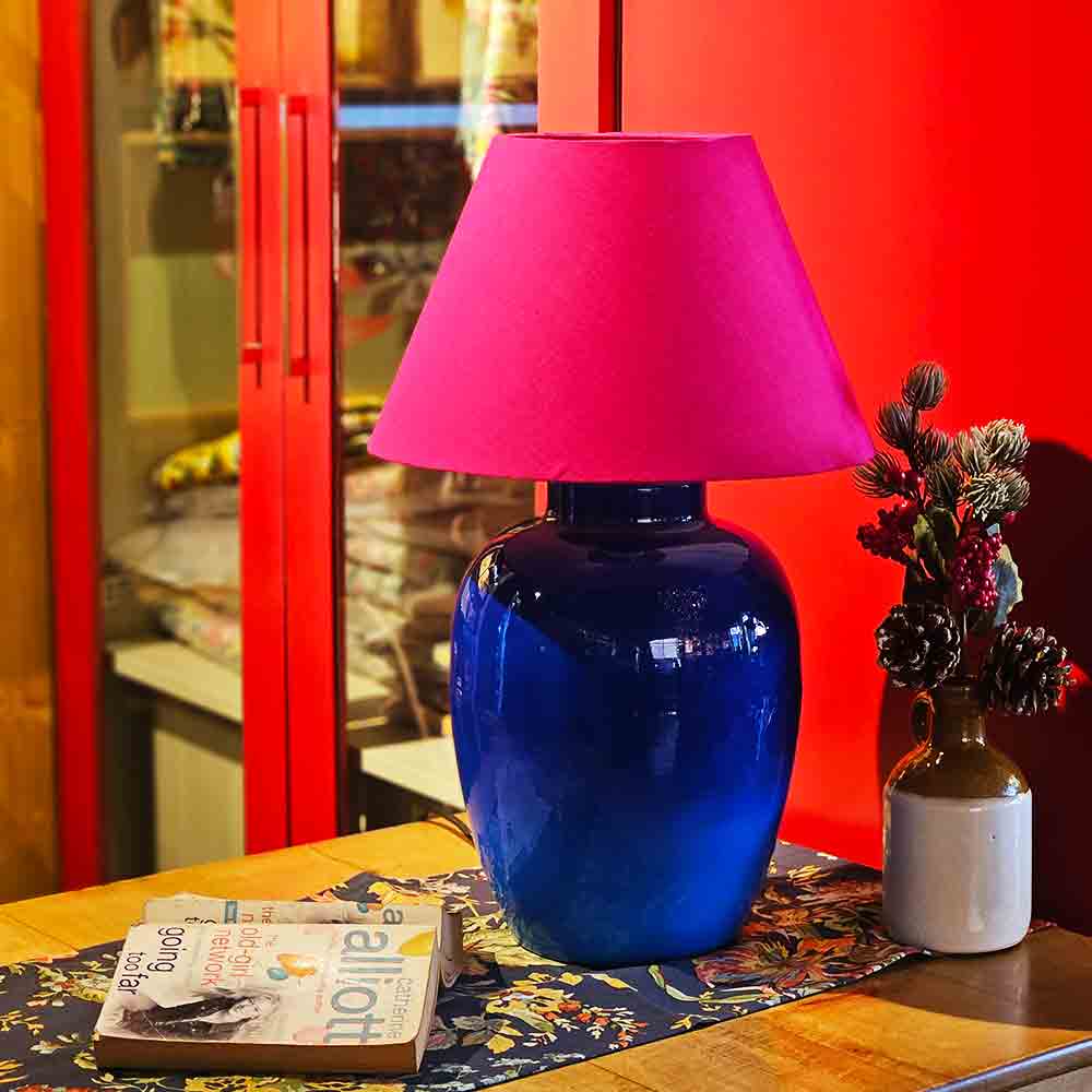 Yellow Marigold Aura metal table lamp — elegant metal lamp with classic silhouette on plain background