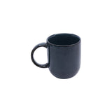 Yellow Marigold Night Blue 210 ml coupe mug set of 6, Warp collection — handcrafted premium porcelain in bold blue glaze for stylish drinkware.
