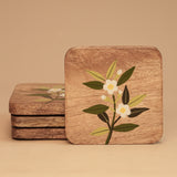 Coasters - Handpainted Tea Tree Flower I Wood