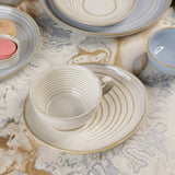 Barista Cup and Saucer 250 ml – Vintage Paris (Set of 2) - Cotton White