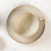 Barista Cup and Saucer 220 ML - Warp (Set of 2) - Moon White