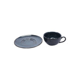 Barista Cup and Saucer 220 ML - Warp (Set of 2) - Night Blue