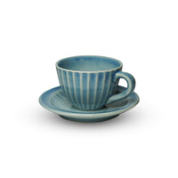 Cup & Saucer - Fluid Blue - (Set of 2)