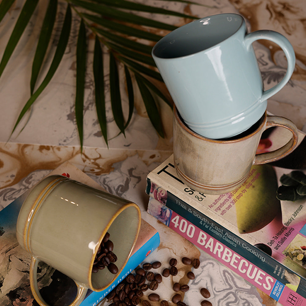 Yellow Marigold Hot Chocolate Mug styled with cocoa and marshmallows – ideal for relaxed evenings or café-style home settings.
