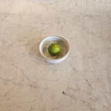 Close-up of handcrafted detailing on Yellow Marigold’s Cotton White Vintage Paris katori – sustainable ceramic small bowls with artisan finish.
