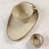 Yellow Marigold Dip Bowl – Warp Moon White (Set of 6) handcrafted porcelain condiment bowls in crisp white glaze.