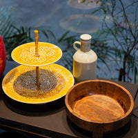 Metal 2-Tier Stand | Yellow Marigold – Mustard