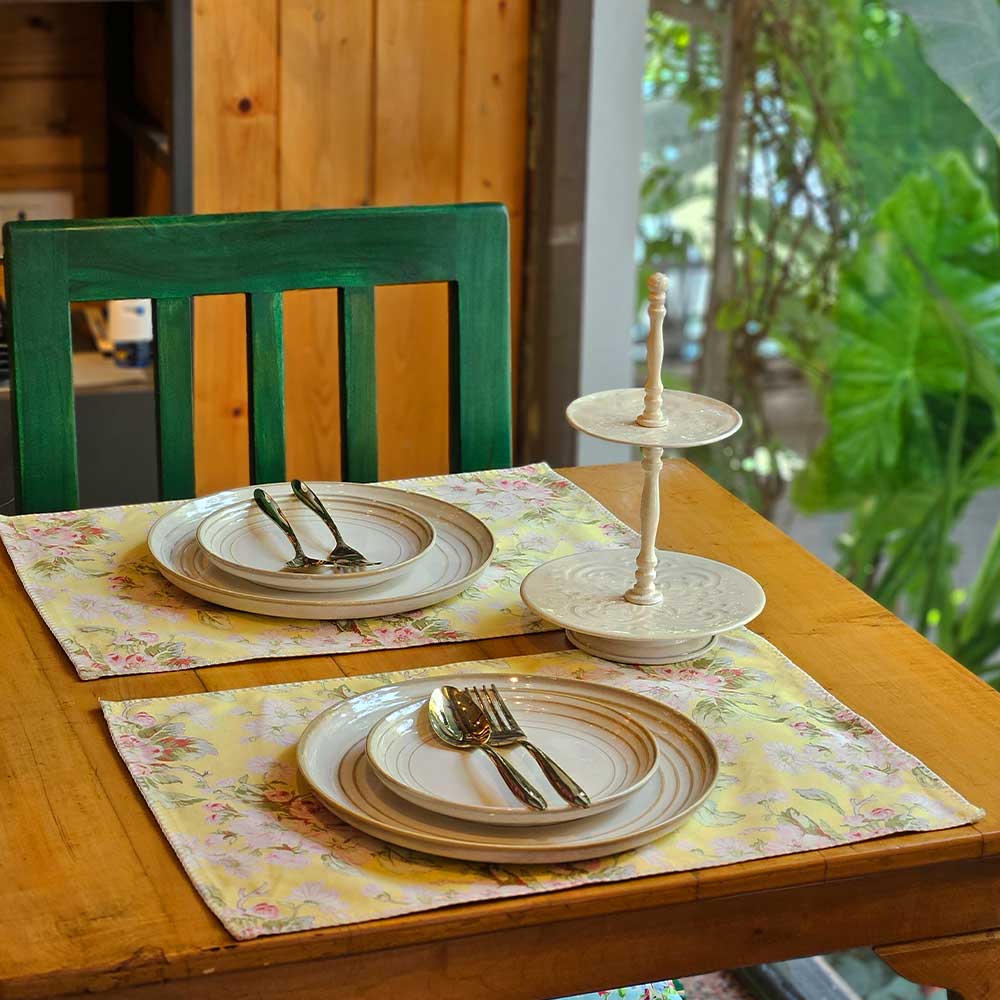 Apple Blossom - Yellow - Placemats – Set of 6
