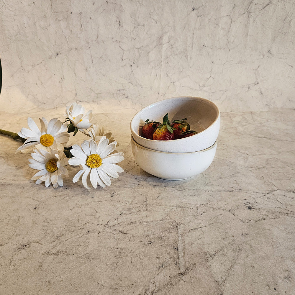 Yellow Marigold Vintage Paris Serving Bowl – Cotton White, premium ceramic tableware piece with hand-glazed finish.