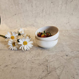 Yellow Marigold Vintage Paris Serving Bowl – Cotton White, premium ceramic tableware piece with hand-glazed finish.