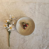 Handcrafted Yellow Marigold Ramen Bowl – Warp Moon White, highlighting fine pottery craftsmanship and smooth hand-finished texture.