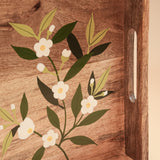 Rectangle Tray - Handpainted Tea Tree Flower I Wood