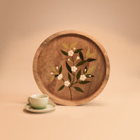 Round Tray - Handpainted Tea Tree Flower I Wood