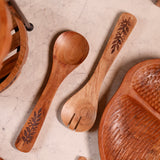Yellow Marigold Masai Salad Serving Set – beautifully styled handcrafted serveware for contemporary dining and hosting.