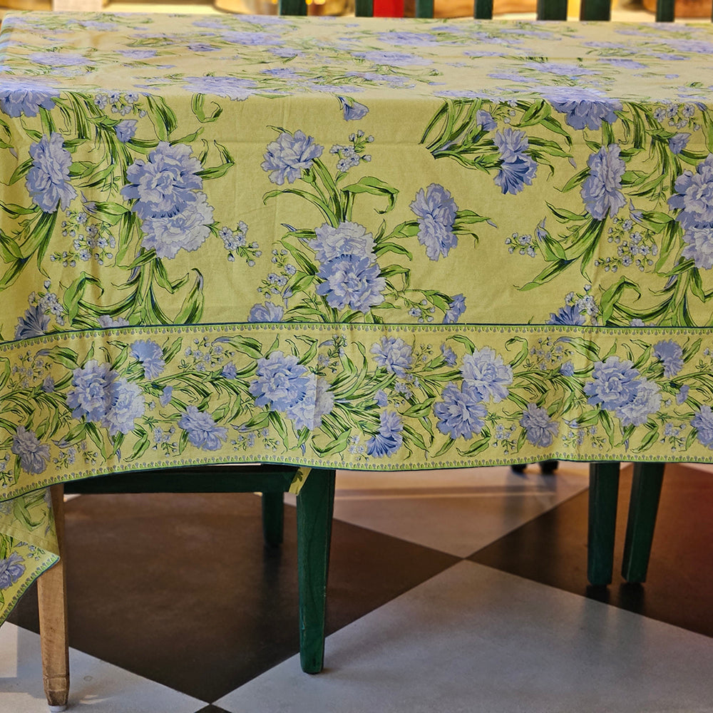 Yellow Marigold Sacha Yellow cotton table cover – vivid sun-yellow hues, made for stylish dining and everyday elegance.