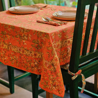 Sweet Pea - Coral - Cotton Table Cover