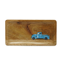 Wagon Platter – Hand-painted Mango Wood