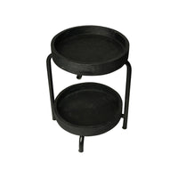 Wooden 2-Tier Alpenrose Mango Wood Serveware | Handcrafted Snack & Dessert Stand