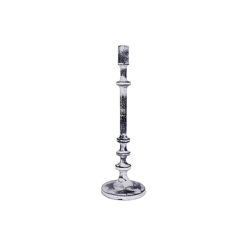 The Yellow Marigold Stick Candle Holder is a hand-forged metal piece showcasing authentic craftsmanship and fine detailing.