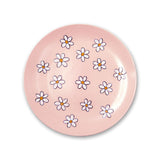 Yellow Marigold Dinner Plates – Daisy Dreams Powder Pink (Set of 4), premium handmade ceramic plates in soft matte pink for modern table settings.