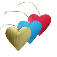 Handcrafted Metal Hearts (Set of 3) – Garden Decor & Hanging Ornaments