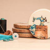 Coasters - Timeless Threads  | Set of 4 | Wood