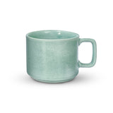 Yellow Marigold Shibui pastel‑green ceramic mugs (set of 4) – minimal handmade drinkware