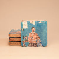 Coasters - Timeless Threads  | Set of 4 | Wood