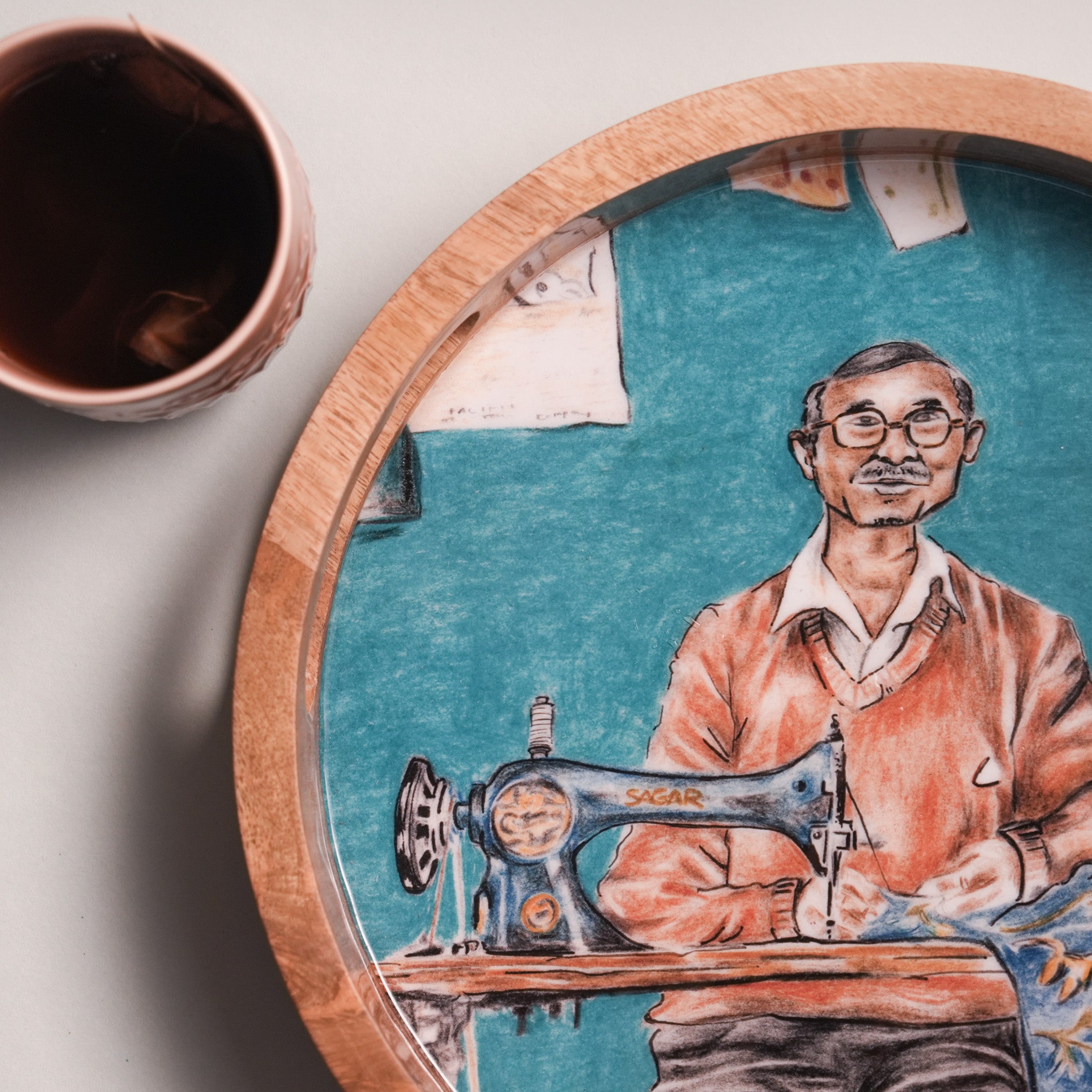 Round Tray - Timeless Threads I Wood