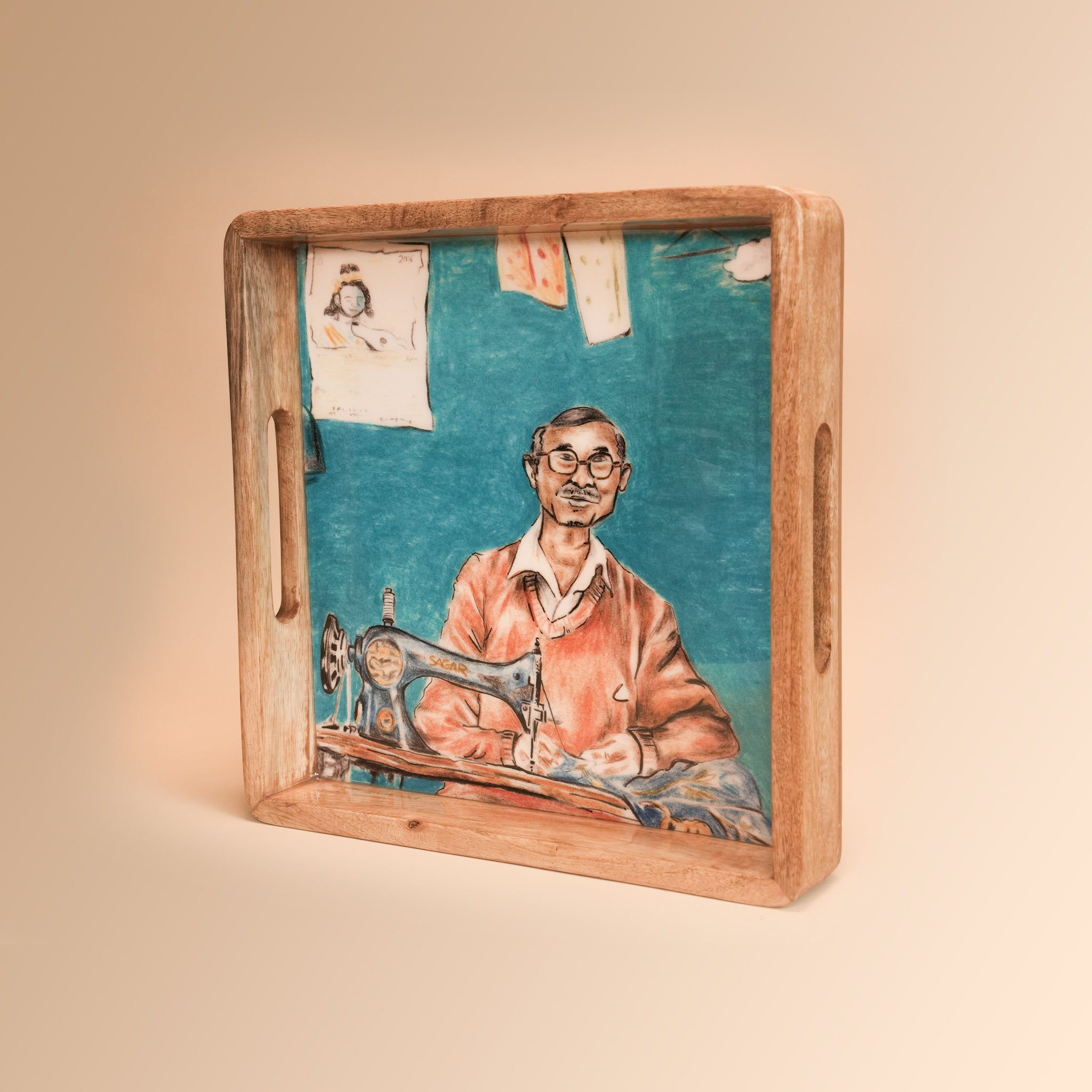 Square Tray - Timeless Threads | Wood